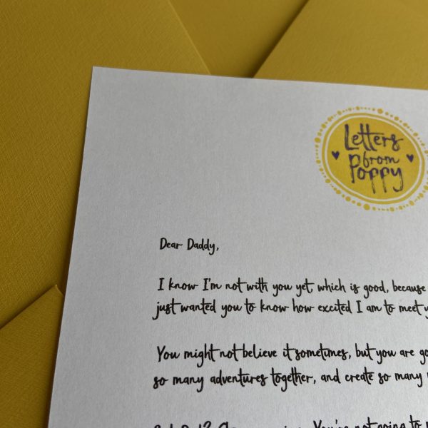 Letter from Unborn Baby to Daddy – Personalised Heartfelt First Father’s Day Gift - Image 3