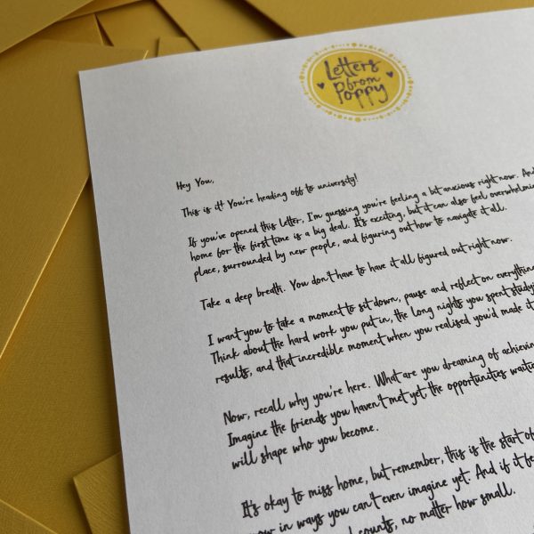Heading to University Letter – A Personalised Keepsake for Life’s Big Moments - Image 3