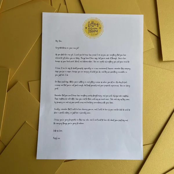 New Job Letter – Encouraging Gift for Career Change & Life’s Big Moments - Image 2