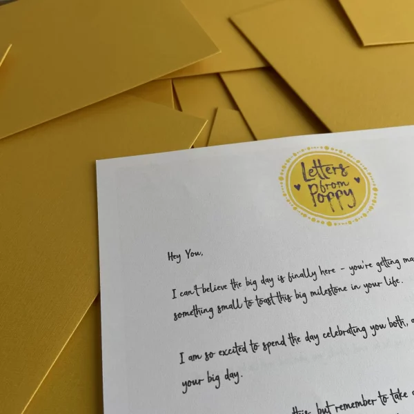 Wedding Letter Gift – Meaningful & Personalised Keepsake for Bride - Image 4
