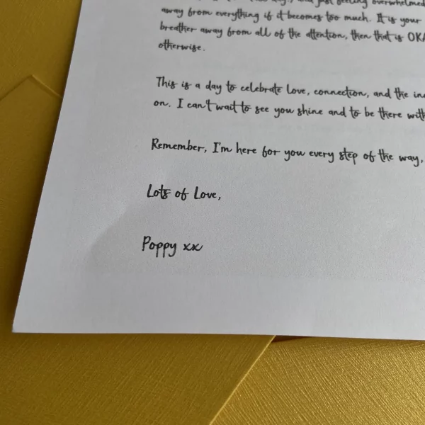 Wedding Letter Gift – Meaningful & Personalised Keepsake for Bride - Image 5