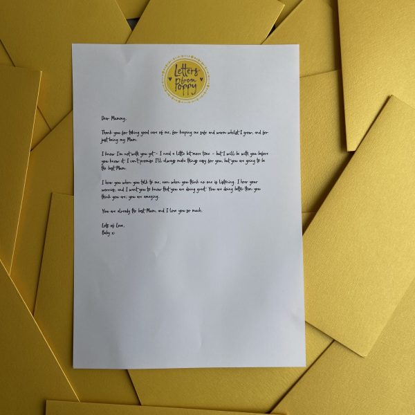 Letter from Unborn Baby to Mummy – Personalised First Mother’s Day & Baby Shower Gift - Image 4