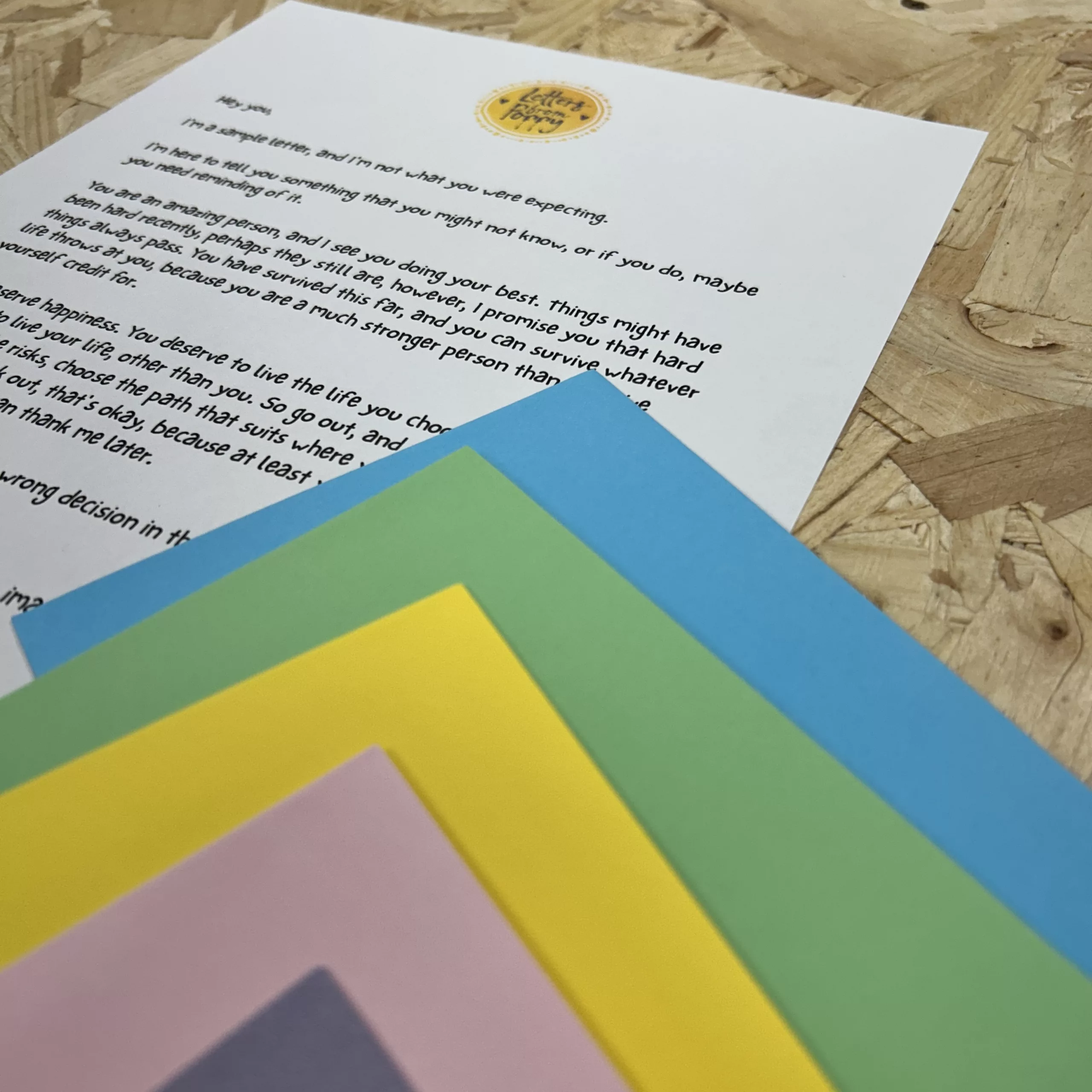 Bespoke Letter - Coloured Envelopes
