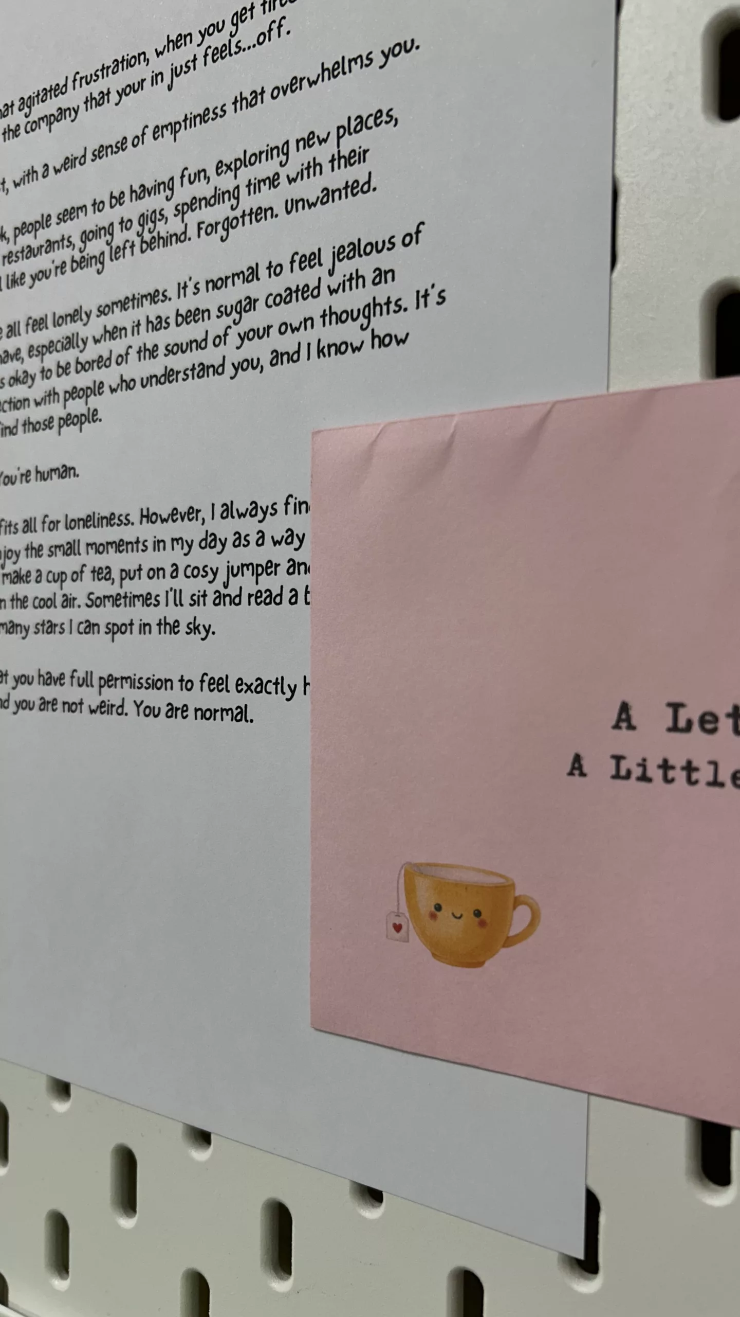 Letter for Lonely Days